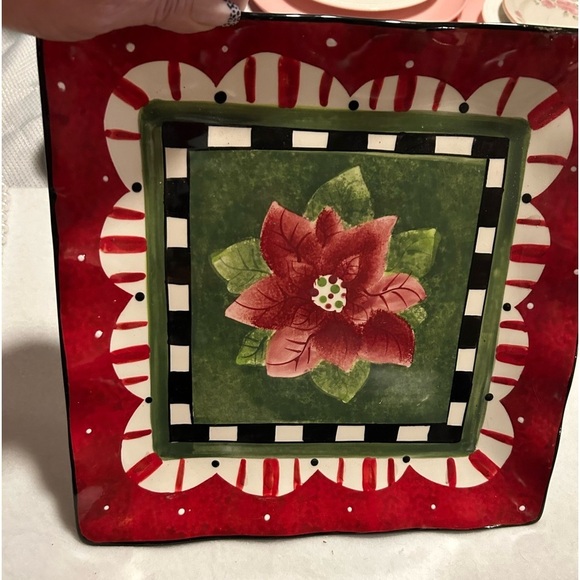 Certified International Sue ZipkinPoinsettia Plate 2012.11" - Picture 1 of 3